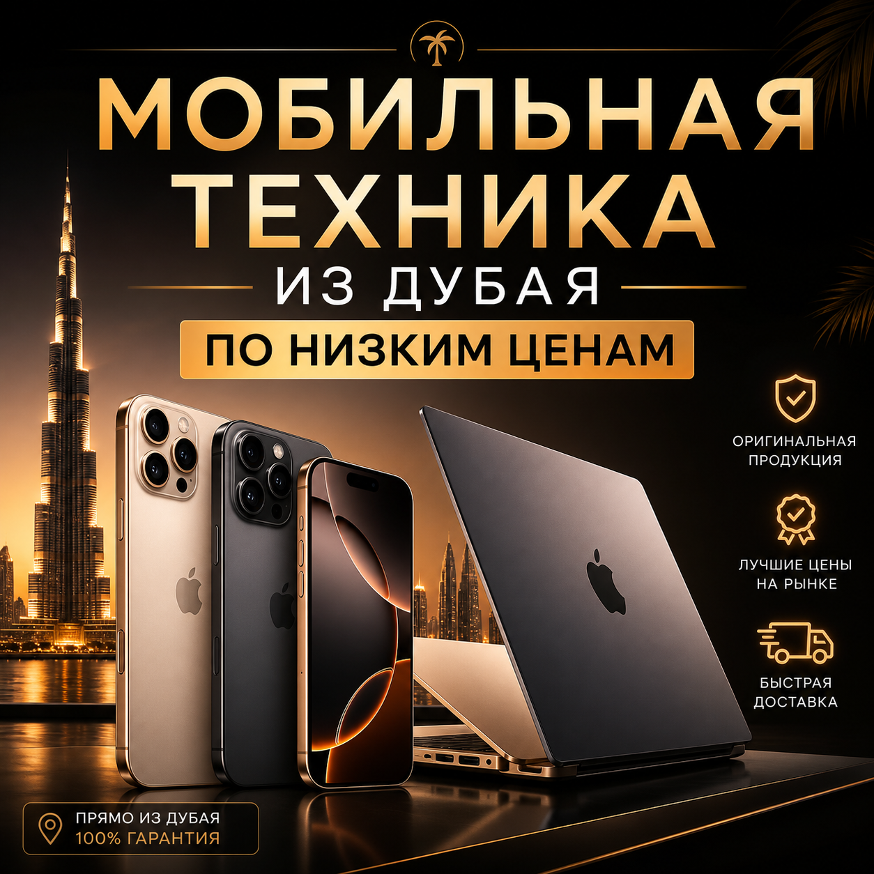Мобильная техника из Дубая по низким ценам